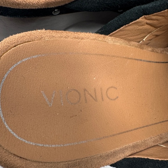 Vionic Kacie Suede Comfort Clogs Black Size 9 - Picture 8 of 10